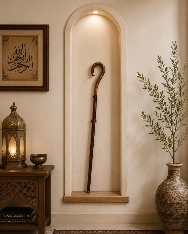 عصای چوبی یک تکه حرفه ای چوب ارژن دو رنگ سایز ۱۰۰ کد (۱۱۳)