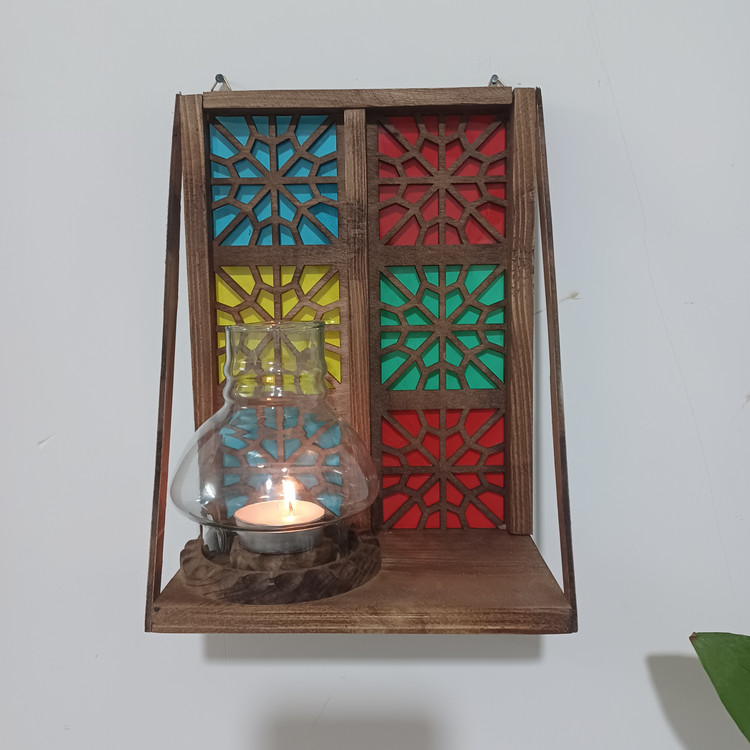 شلف جاشمعی چوبی گره چینی سایز ۱۶×۲۲