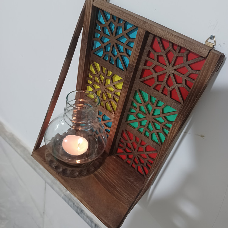 شلف جاشمعی چوبی گره چینی سایز ۱۶×۲۲
