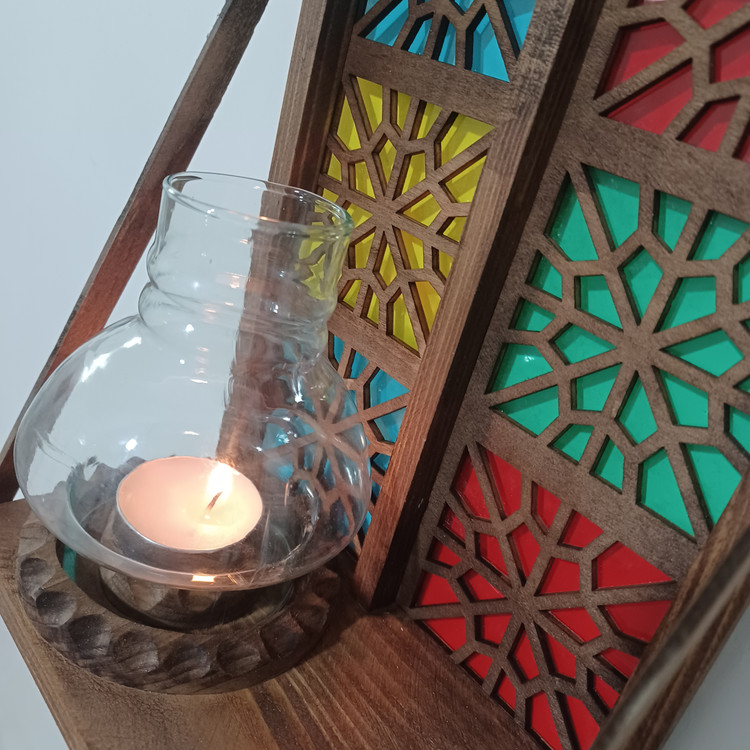 شلف جاشمعی چوبی گره چینی سایز ۱۶×۲۲