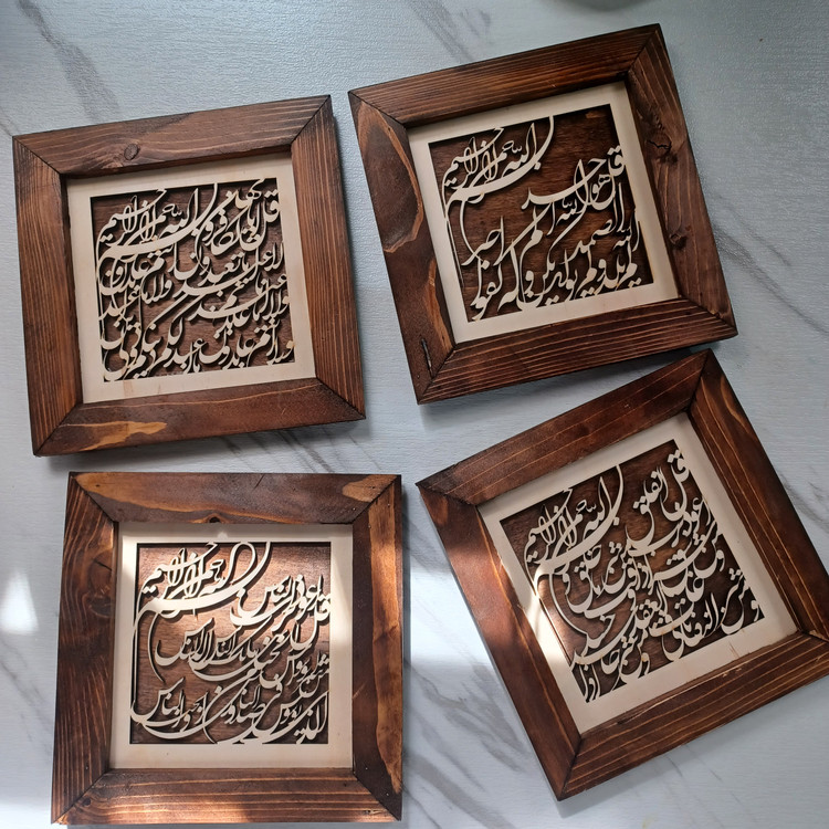 تابلو ۴ قل ست ۴ تایی سایز کل در حالت نصب مربعی ۳۵×۳۵
